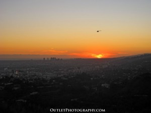 Sunset view from the Griffith Observatory
