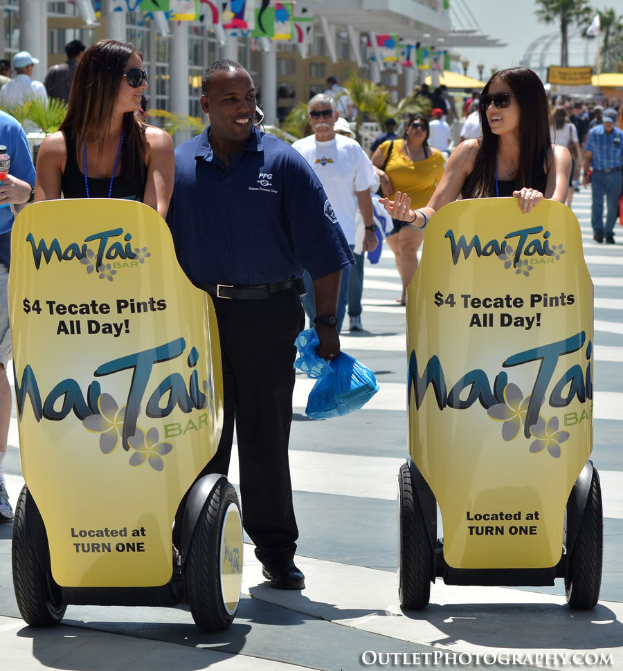 promo girls on a segway