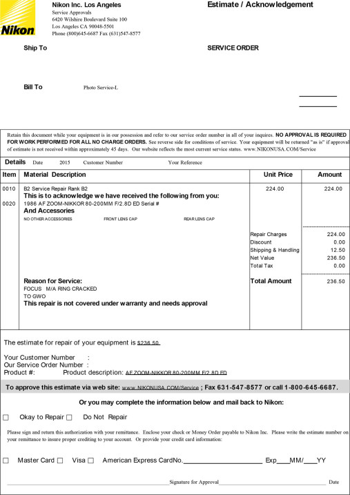 Nikon-80-200-repair-estimate